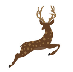 winter forest antler deer