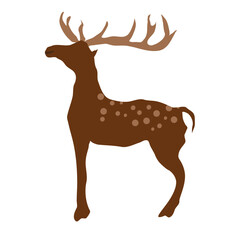 winter forest antler deer