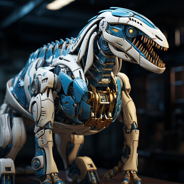 Robot Parasaurolophus kartun 3D
