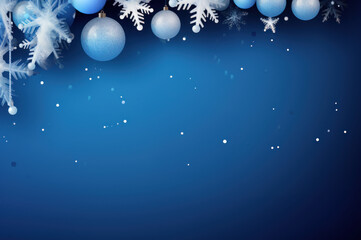 Fototapeta na wymiar Blue and White Winter Themed Background created with Generative AI technology