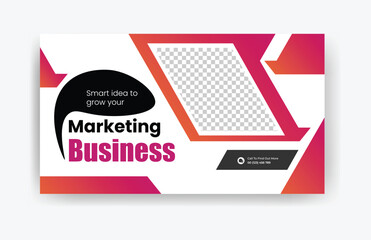 Creative and modern business presentation template design vector, business marketing banner design 
