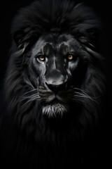Black Lion Portrait