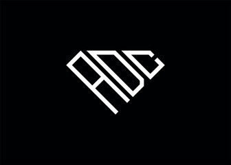 Modern letter A D C diamond shape logo And initial monogram A D C letter logo vector template