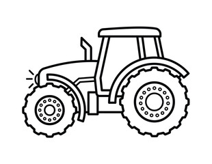 Farm Tractor Coloring Page For Children