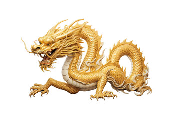 Obraz premium chinese dragon statue isolated