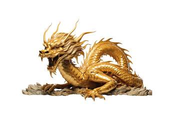 Fototapeta premium chinese dragon statue isolated