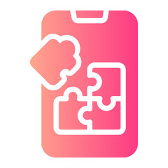 Fototapeta premium puzzle Gradient icon
