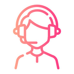 gamer Line Gradient Icon