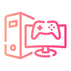 pc Line Gradient Icon