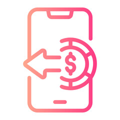 top up Line Gradient Icon