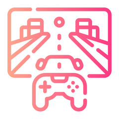racing Line Gradient Icon