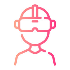 vr glasses Line Gradient Icon