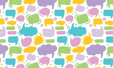 Pattern of speech bubbles in comic style