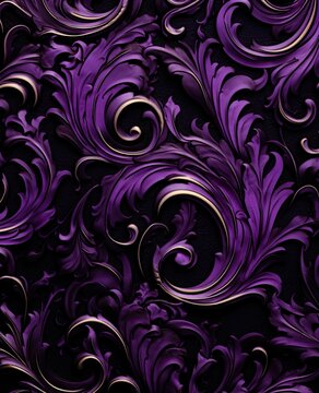 Ornamental background design with dark and light colors inspired by nature.