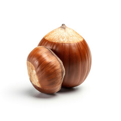 hazelnut isolated on white background