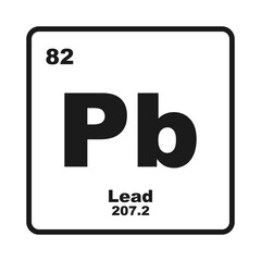 Lead or Plumbum element icon