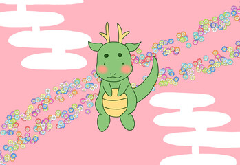 辰年の年賀状素材