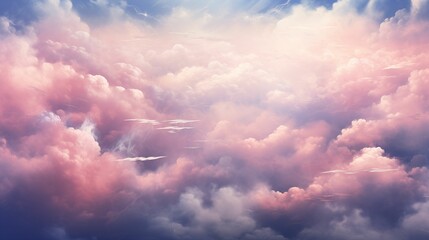Obraz premium Dreamy space background, delicate pink nebula.