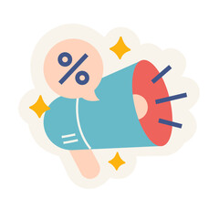 promotion megaphone sticker