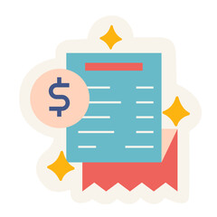receipt bill invoice sticker