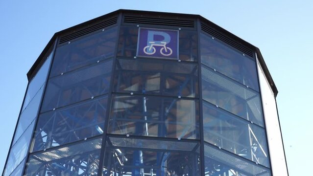 single bicycle parking secure electronic