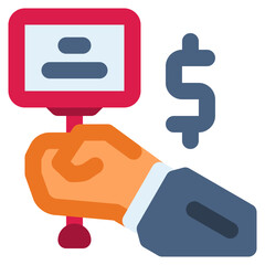auction vector icon. real estate icon flat style. perfect use for logo, presentation, website, and more. simple modern icon design color style