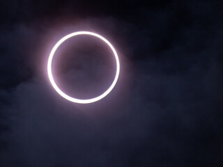 Annular Solar Eclipse on October 14, 2023 in Texas - obrazy, fototapety, plakaty