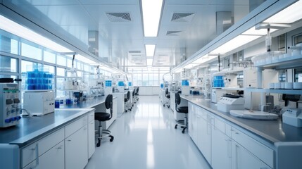 Naklejka na ściany i meble Empty medical science laboratory.