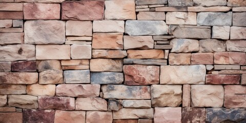 Obraz premium Stone bricks used for wall decoration Natural stone wall texture