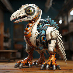 3D cartoon Corythosaurus robot