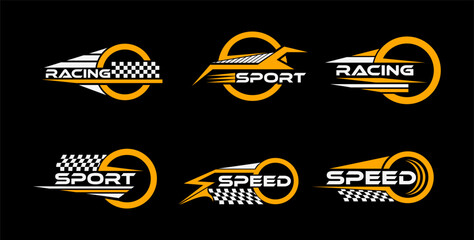 
Sport car decal stripes, Car stickers yellow striping. Isolated on black background	
 - obrazy, fototapety, plakaty