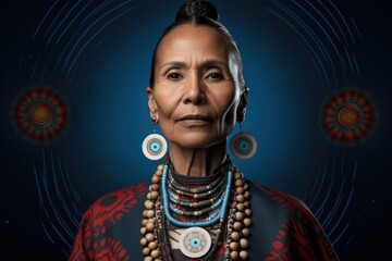 Portrait of native american woman 