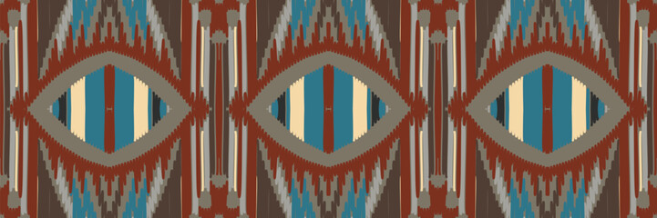 Indonesia Ikat Geometric Ethnic Vintage Texture Vector Art Design. Textile Fashion Pattern Line Ikat Seamless Pattern and Batik Fabric Texture Asian Background Wallpaper Geometry Indian.