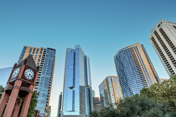 Fototapeta na wymiar view of skyline of Houston