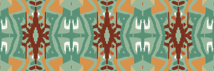 Obraz premium Indonesia Ikat Geometric Ethnic Vintage Texture Vector Art Design. Textile Fashion Pattern Line Ikat Seamless Pattern and Batik Fabric Texture Asian Background Wallpaper Geometry Indian.