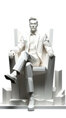 Gypsum Sculpture: A Captivating Depiction of a Greek-Asian Businessman in 250 Letters