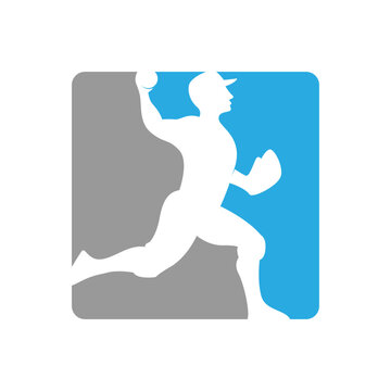 Baseball logo icon design