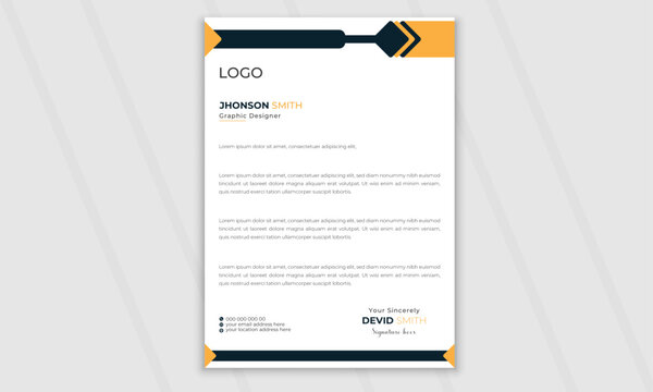 Creative latter head design, Business latter head template