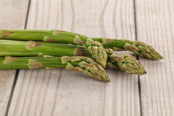 Fresh green asparagus - vegan cuisine