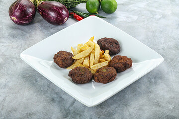 Vegan cuisine - chickpea round falafel