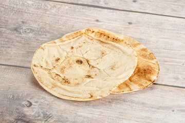 Traditional eastern round pita bread
