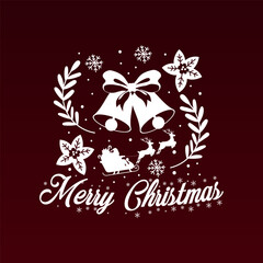 Elevate your holiday greetings with this festive Merry Christmas vector design