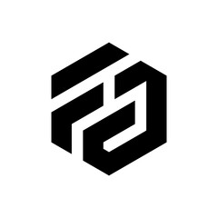 Creative letter FA hexagon monogram logo