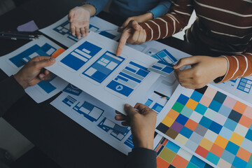 ux Graphic designer creative sketch planning application process development prototype wireframe...