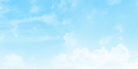 Background with clouds on blue sky. Vector background