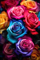 Fototapeta na wymiar Colorful Roses 