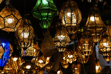 Beautiful traditional handicrafts, for sale during Handicraft Fair in Pune. Selective focus.