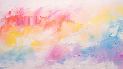 Abstract rainbow acrylic and watercolor painting