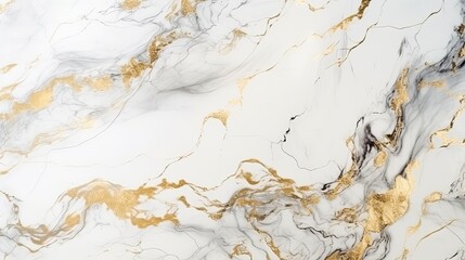 White and Metallic Gold Marble Background for Luxury Design.