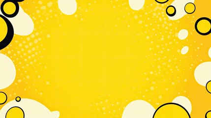 Retro Yellow Pop Art Background Banner.
